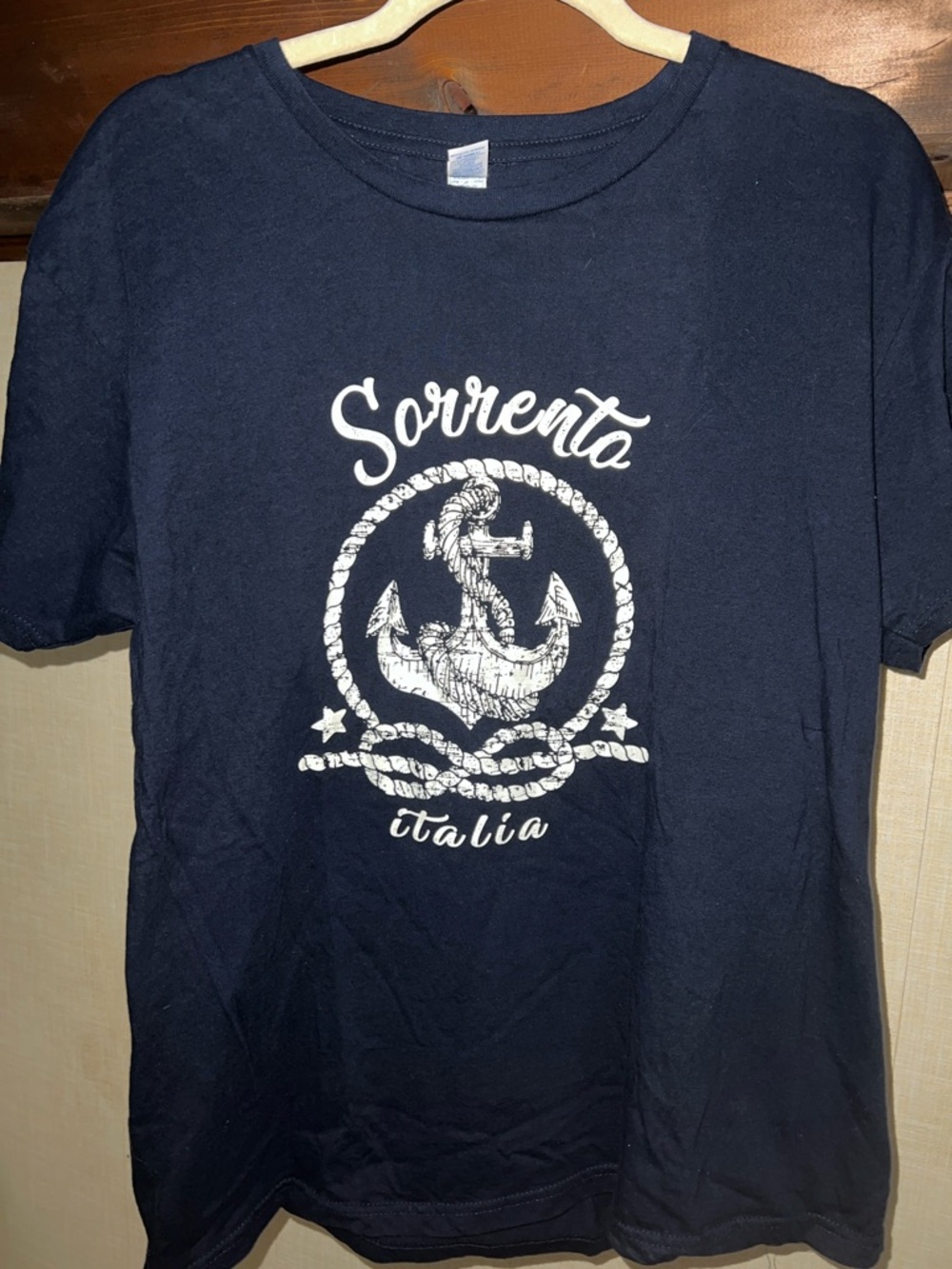 Women's Navy Anchor Graphic Tee